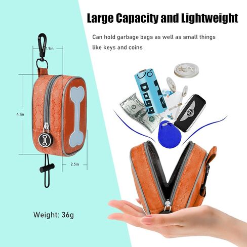 حامل كيس أنبوب الكلب للمقود ، موزع كيس نفايات الكلاب المحمولة ، حقيبة مقاومة للماء مع مقطع معدني ، أشرطة فيلكرو ومقطع مرن in Kuwait