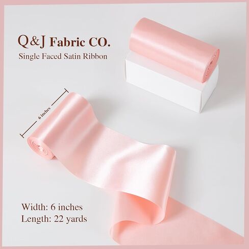 Q&J Fabric Co 3'' Wide Shiny Satin Ribbon 25 Yards/Roll Red Large Polyester Gift Wrap Ribbon Smooth for Crafts Bows Chair Sash Cake Bouquets Wedding Party Decoration Floral Sewing in Saudi Arabia