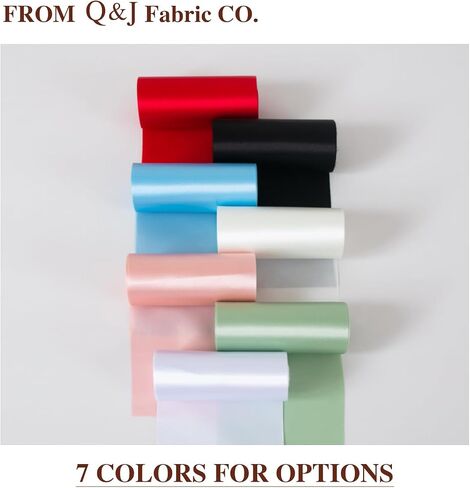 Q&J Fabric Co 3'' Wide Shiny Satin Ribbon 25 Yards/Roll Red Large Polyester Gift Wrap Ribbon Smooth for Crafts Bows Chair Sash Cake Bouquets Wedding Party Decoration Floral Sewing in Saudi Arabia