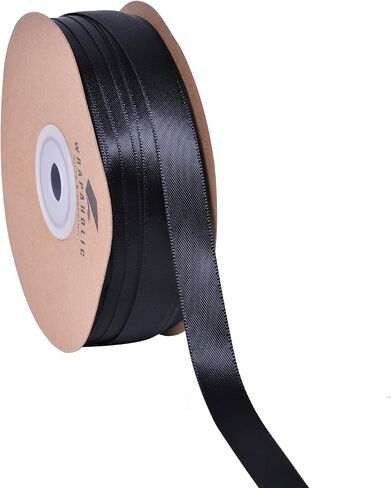 WRAPAHOLIC Ivory Double-Faced Satin Ribbon, 50 Yards x 1/2 Inch - Satin Polyester Ribbon Perfect for Gift Wrapping Birthday Wedding Party Decoration in Saudi Arabia