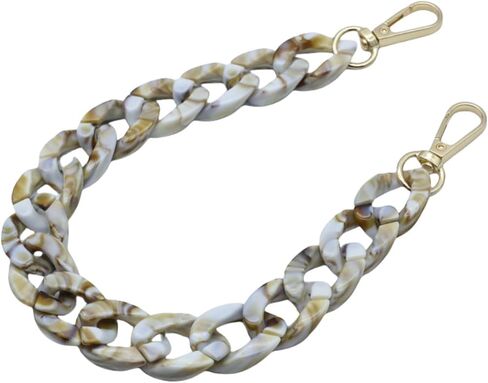 White Coffee Acrylic Resin Chain Purse Strap,23.6in DIY Acrylic Bag Chunky Purse Transparent Chain, in Kuwait