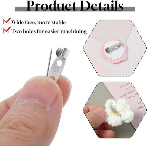 200pcs Brooch Pin Backs, 20mm Silver Safety Bar Pins for Crafts, Metal Flat Back Locking Clasp for DIY Jewelry Making Badge Name Tag Tie Tacks Citation in Kuwait