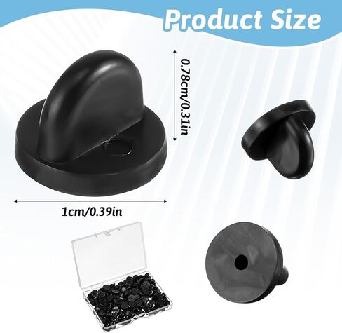 150 PVC PVC Rubber Pin Backs استبدال شارة صلق للبصيرة الدبابيس دبابيس كاب الدبابيس الدبابيس لدامن الدبابيس لبروش بروش موحدة شارة شارة شارة حاملي السود. in Kuwait