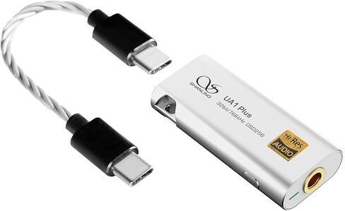 مضخم سماعة الرأس SHANLING UA1 Plus، USB DAC/AMP، مزدوج 43131 DAC، شريحة استقبال USB CT701، يدعم ما يصل إلى 768 كيلو هرتز/32 بت، DSD256، 80 ميجا واط @ 32 أوم، التحكم في تطبيق Android (فضي) in Kuwait