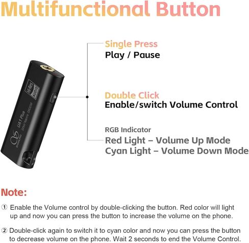مضخم سماعة الرأس SHANLING UA1 Plus، USB DAC/AMP، مزدوج 43131 DAC، شريحة استقبال USB CT701، يدعم ما يصل إلى 768 كيلو هرتز/32 بت، DSD256، 80 ميجا واط @ 32 أوم، التحكم في تطبيق Android (فضي) in Kuwait