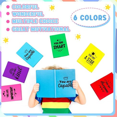 6 Pcs Stretchable Book Cover Reusable Protector for Hardcover Textbooks up to 9 x 11, Inspirational Colored Quotes Book Covers Washable Textbook Protector for Back to School Gift Supplies in Saudi Arabia