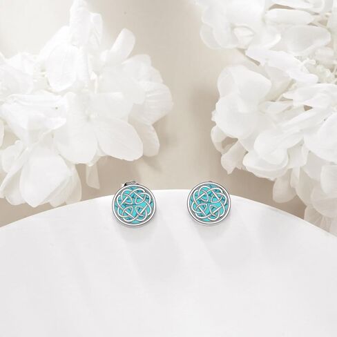 Vadmans Horseshoe Earrings 925 Sterling Silver Lotus Horseshoe Studs Earrings Jewelry Gifts for Women Girls in Kuwait