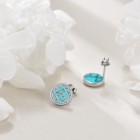 Vadmans Horseshoe Earrings 925 Sterling Silver Lotus Horseshoe Studs Earrings Jewelry Gifts for Women Girls in Kuwait