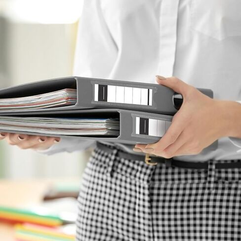 50 PCS ملصقات ملفات لمجلدات الملفات اللاصقة الذاتي 7.48 "× 2.13" ملصقات ملصقات فارغة للكتابة على ملصقات قابلة للكتابة تسمية العمود الفقري الاسم القابل للكتابة لأرشفة مكتبة المكتب (أسود أبيض) in Kuwait