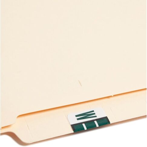 Smead 67093 A-Z Color-Coded Bar-Style End Tab Labels, Letter W, Dark Green, 500/roll in Saudi Arabia