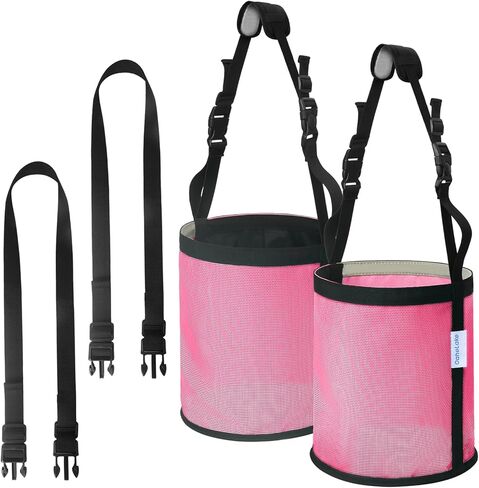 Horse Feed Bag 2 Pcs, Mesh Feed Bags for Horses, Muzzle Feedbag for Feeding Grain, Anti-Spill Design Feeder, Soft Neck Pad Nose Pad, Universal Fit (Mint, Pack of 2) in Kuwait