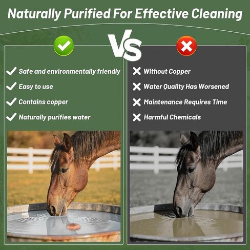 Copper Disk for Horse Drinking Waterer Bowl|4-inch Diameter,0.6mm Thick|99.99% Pure Copper Disc|Automatic Horse Waterer Feeder Purification Disk with 4 Point Support|Purify Water All Year Round in Saudi Arabia
