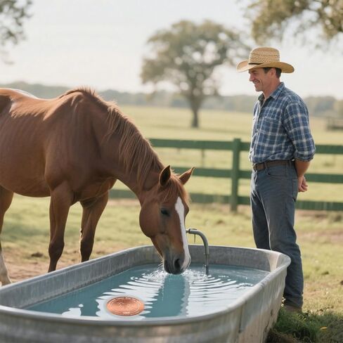Copper Disk for Horse Drinking Waterer Bowl|4-inch Diameter,0.6mm Thick|99.99% Pure Copper Disc|Automatic Horse Waterer Feeder Purification Disk with 4 Point Support|Purify Water All Year Round in Saudi Arabia