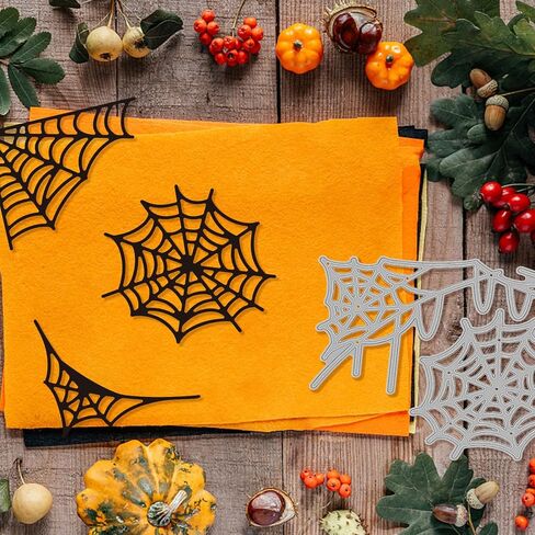 GLOBLELAND Halloween Spider Web Cutting Dies for DIY Scrapbooking Metal Halloween Bat Die Cuts Embossing Stencils Template for Paper Card Making Decoration Album Craft Decor in Saudi Arabia