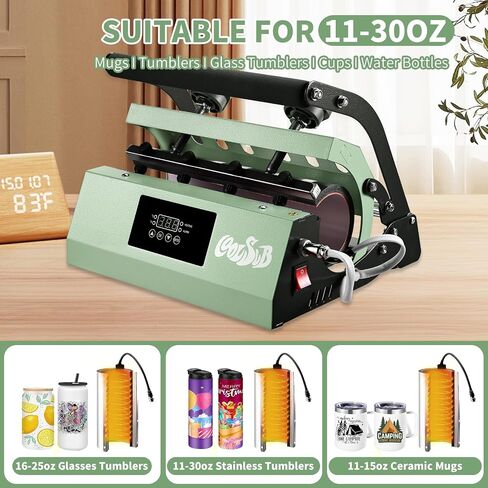 Tumbler Heat Press Machine, Mug Press Machine for 20oz 30oz, Sublimation Blank Skinny Tumbler Glass Jar Can 11-16oz Mugs, Heat Transfer Print for Sublimation Tumblers, Cups, Mugs Hot Pink in Saudi Arabia