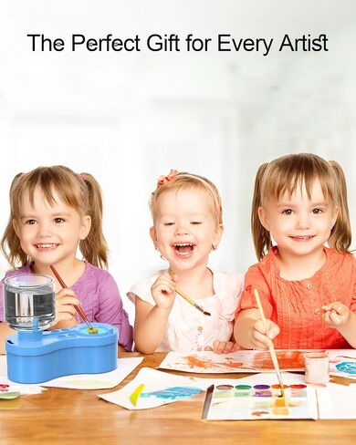 Paint Brush Cleaners, with Paint Palette and Brush Holder for Watercolor/Oil Acrylic and Water-Based Paints, Portable Paint Station & Rinsing Tool,Gift for Kids/Adults/Artist/Beginners Blue in Saudi Arabia