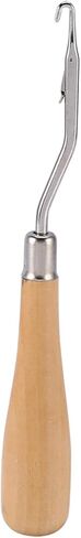 Wooden Handled Crochet Needle Carpet Repair Sealing Crochet, Crochet Latch Latch Hook Tool for Rugs Cushions and Hair Braids in Saudi Arabia