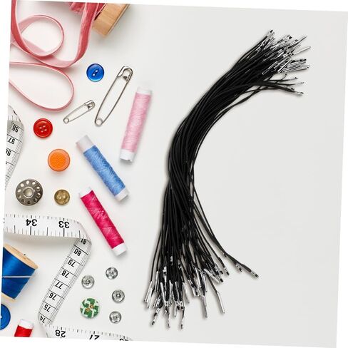 Osaladi 50pcs حبال قابلة للتعديل مع نهايات معدنية لأحزمة قناع الوجه Cosplay Bookbay Binding and Craft Provesse Band Proposile Band in Kuwait