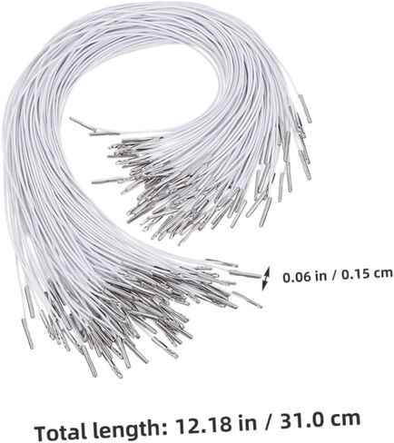 ARTIBETTER 150pcs Elastic Cords with Metal Ends Stretch Loop Chin Strap for Hats Masks DIY Projects Durable and Versatile for Skiing Cycling and Crafting in Saudi Arabia