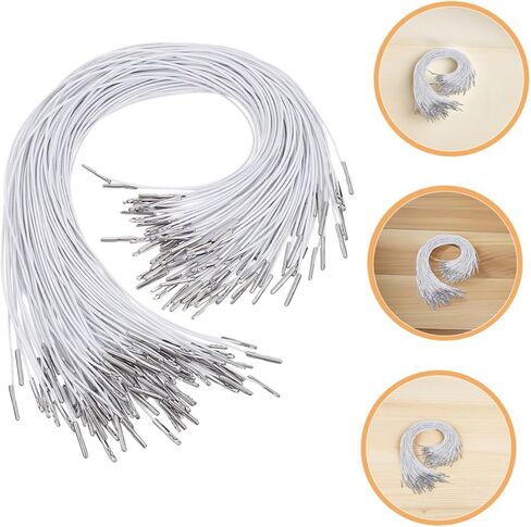 ARTIBETTER 150pcs Elastic Cords with Metal Ends Stretch Loop Chin Strap for Hats Masks DIY Projects Durable and Versatile for Skiing Cycling and Crafting in Saudi Arabia