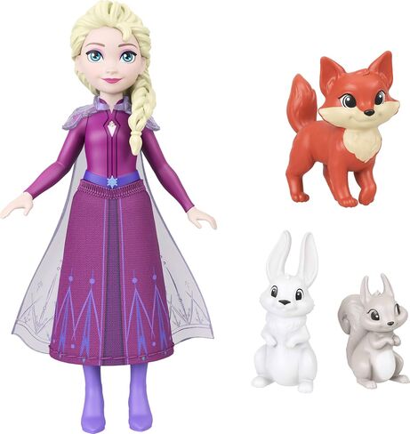Mattel Disney Frozen Elsa Small Doll Playset w/ 10 Play Areas, 3 Animal Friends & 8 Accy, Storytime Stackers, Inspired by Animals of Arendelle in Saudi Arabia