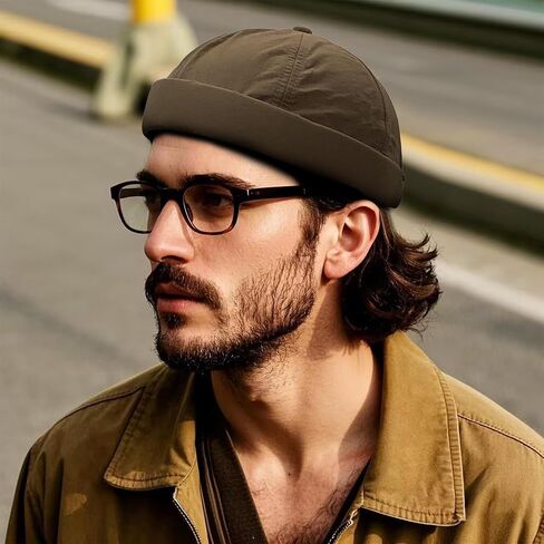 Clakllie Quick Dry Brimless Docker Cap for Men Summer Beanie Sailor Skullcap Lightweight Waterproof Adjustable No Brim Hat in Saudi Arabia