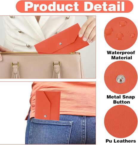 3 Pcs Cash Wallet,Cash Wallet Money Holder for Cashs,PU Leather Envelope Wallets for Budgeting,3 Colors Money Wallets Organizer for Cashs(White, Light grey, Orange) in Saudi Arabia