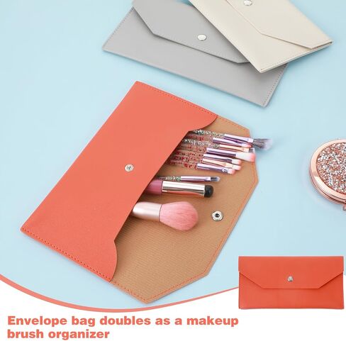 3 Pcs Cash Wallet,Cash Wallet Money Holder for Cashs,PU Leather Envelope Wallets for Budgeting,3 Colors Money Wallets Organizer for Cashs(White, Light grey, Orange) in Saudi Arabia
