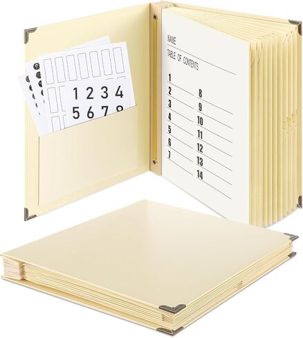 Marspark Important Document Organizer with Labels, Expanding File Folder, Family Document Organizer Binder for Important Papers, Letters, Photos, Passports(Black) in Saudi Arabia