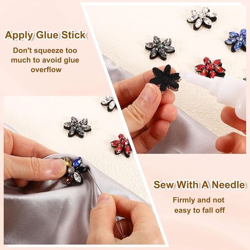 uxcell 10Pcs Handmade Flower Beaded Patches, Glass Crystal Appliques Embroidery Sewing Beaded Flower Applique Patch for Dress Bags Headband Decor, Multicolor in Saudi Arabia