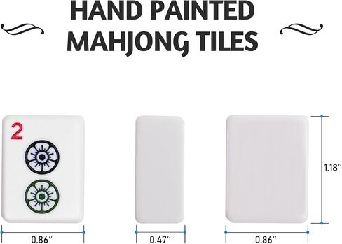 EdenRiver American Mahjong Game Set 166 Tiles 4 All-in-One Color Rack/Pushers Mahjong Set Mah Jong Set Complete Mah Jong Tiles Set with Neoprene Carrying Bag in Saudi Arabia