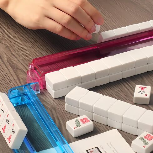 EdenRiver American Mahjong Game Set 166 Tiles 4 All-in-One Color Rack/Pushers Mahjong Set Mah Jong Set Complete Mah Jong Tiles Set with Neoprene Carrying Bag in Saudi Arabia