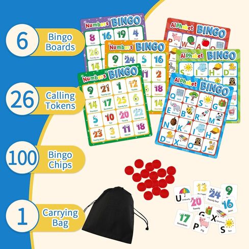 لعبة Alphabet Bingo لعبة ورسالة وأرقام وكلات مشهورة ألعاب Bingo Board للأطفال الصغار ، ABC و 123 ألعاب تعليمية للأطفال ، أنشطة التعلم في مرحلة ما قبل المدرسة ، ألعاب مطابقة الأسرة in Kuwait