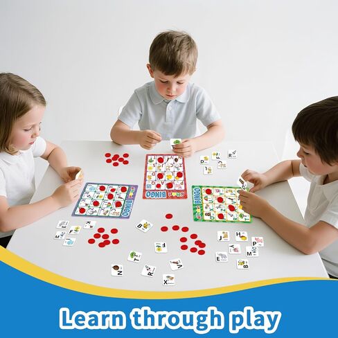 لعبة Alphabet Bingo لعبة ورسالة وأرقام وكلات مشهورة ألعاب Bingo Board للأطفال الصغار ، ABC و 123 ألعاب تعليمية للأطفال ، أنشطة التعلم في مرحلة ما قبل المدرسة ، ألعاب مطابقة الأسرة in Kuwait