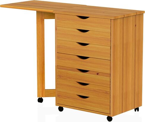 Adeptus Original Roll Cart, Solid Wood, 6+2 Drawer Narrow Drawers Roll Carts, White in Kuwait