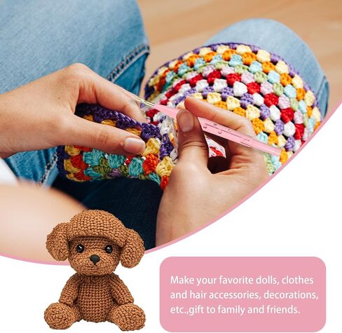 7 Pieces Punch Needle Tool, Portable Adjustable Embroidery Punch Needle for Stitching Applique Embellishment DIY Knitting (Blue, Pink) in Saudi Arabia
