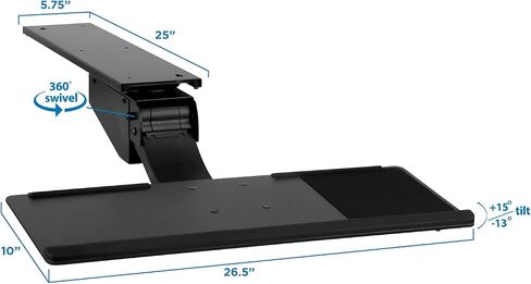 جبل! SIT STAND STAND RATHER ، ارتفاع قابل للتعديل تحت لوحة المفاتيح المكتبية ودرج الماوس ، تصميم كامل للحركة مع 13.4 بوصة من التعديل الرأسي ، 26.5 في منصة واسعة in Saudi Arabia