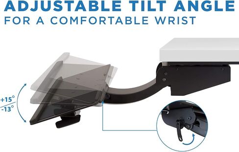 جبل! SIT STAND STAND RATHER ، ارتفاع قابل للتعديل تحت لوحة المفاتيح المكتبية ودرج الماوس ، تصميم كامل للحركة مع 13.4 بوصة من التعديل الرأسي ، 26.5 في منصة واسعة in Saudi Arabia