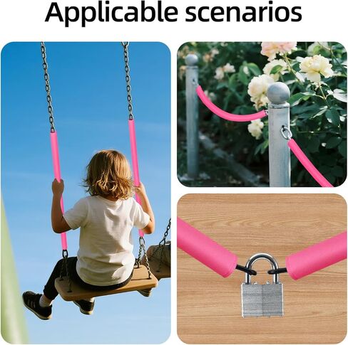 غطاء سلسلة أرجوحة 2pcs ، أغطية سلسلة للتأرجح ، مناسبة للإكسسوارات المتأرجحة لمنع إصابات اليد وبقع الصدأ ، وأكمام السلسلة مناسبة للاستخدام في الحدائق والتراسات والشرفات (الأزرق) in Kuwait