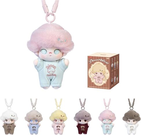 POP MART DIMOO Crush on Coffee Series-Soft-faced Plush Keychain Blind Box, Random Design Action Figures Collectible Toys Home Decorations, Single Box in Saudi Arabia