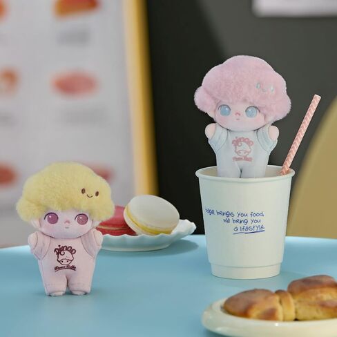POP MART DIMOO Crush on Coffee Series-Soft-faced Plush Keychain Blind Box, Random Design Action Figures Collectible Toys Home Decorations, Single Box in Saudi Arabia