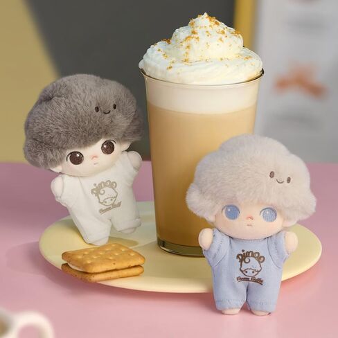 POP MART DIMOO Crush on Coffee Series-Soft-faced Plush Keychain Blind Box, Random Design Action Figures Collectible Toys Home Decorations, Single Box in Saudi Arabia
