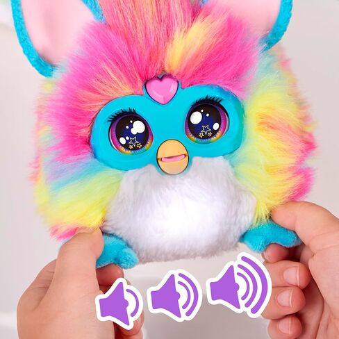 لعبة Furby DJ Interactive ، Super Snuggly Rainbow Electronic Plush مع الموسيقى والأضواء والحركة والألعاب ، تتحدث باللغة الإنجليزية والفرقة ، 32 بوصة ، تتراوح أعمارهم بين 6+ in Kuwait