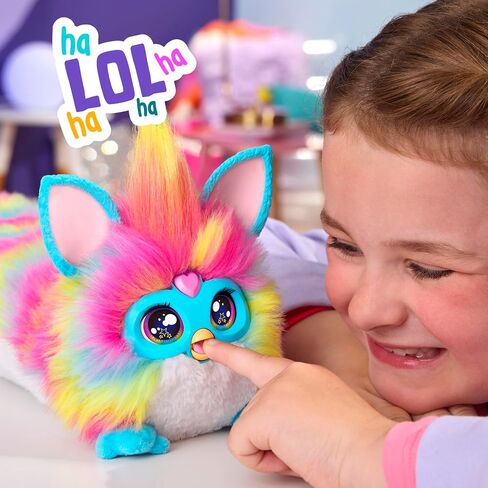 لعبة Furby DJ Interactive ، Super Snuggly Rainbow Electronic Plush مع الموسيقى والأضواء والحركة والألعاب ، تتحدث باللغة الإنجليزية والفرقة ، 32 بوصة ، تتراوح أعمارهم بين 6+ in Kuwait