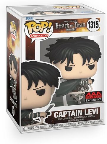 Pop Anime: Attack on Titan - Captain Levi Exclusive Vinyl Figure Bundled with Box Protector Compatible for Funko in Saudi Arabia