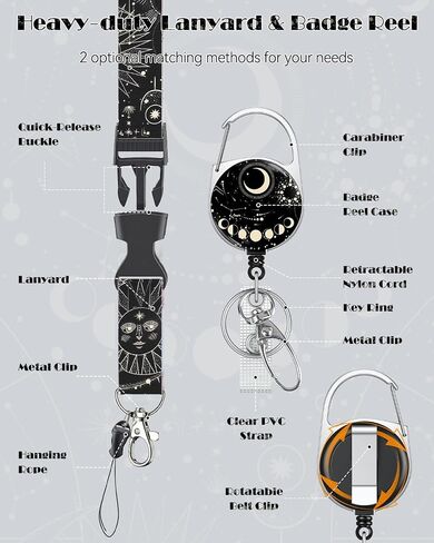 Uniclife Fashionable Sliding Badge Holder Bowknot Pattern Plastic Card Holder with Retractable Badge Reel Carabiner & Detachable Lanyard Vertical Card Protector for Office Worker Teacher Student in Saudi Arabia