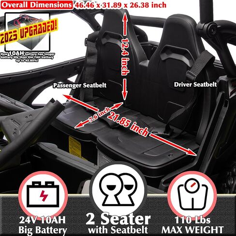 SOPBOST XL 24V 10AH REAL 2 مقعدين أطفال UTV Ride-On مع سيارة التحكم عن بُعد 4x4 4WD Electric Oper in Saudi Arabia