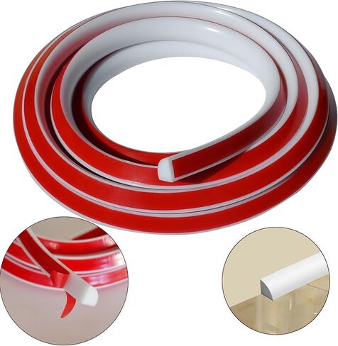 Flexible Molding Trim Quarter Round Trim Peel and Stick Bendable Trim for Floors, Kitchen Countertops, Bathrooms... Flexible Molding in Saudi Arabia