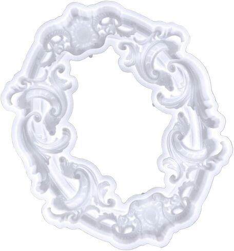 ARTIBETTER Photo Frame Mold Photo Frame Making Supplies Picture Frame Mold Photo Frames Custom Frame Crafts Material Beeswax Molds Picture Frame Photo Frame Baroque Epoxy White in Saudi Arabia