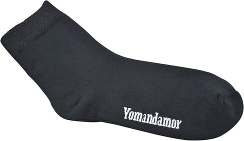 جوارب Yomandamor الرجالية غير المربوطة للكاحل سميكة ودافئة للشتاء مع مقدمة بدون خياطة ووسادة كاملة، 3 أزواج مقاس L in Kuwait